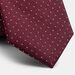 Biati Ultra Slim Micro Dot Silk Tie, Burgundy/White, hi-res